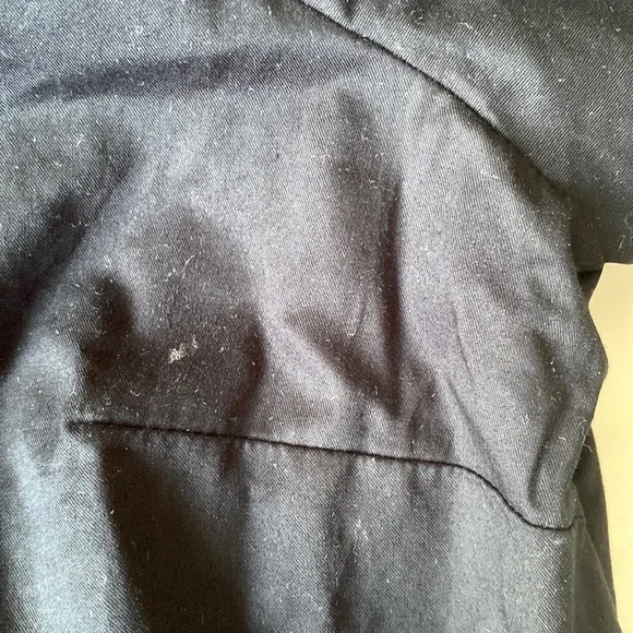 Old Navy Waist-Defined Puff-Sleeve Tie-Wrap Blouse Black S - Picture 10 of 10